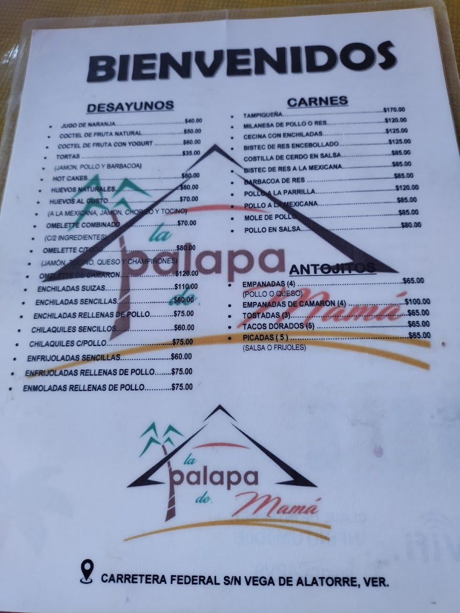 La Palapa de Mamá Menu - Image 1